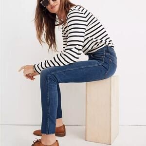 Madewell | 9" High-Rise Skinny Jean in Paloma Wash Raw-Hem Edition Denim Hi Rise